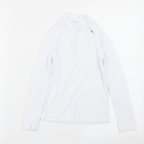DECATHLON Boys White   Basic T-Shirt Size 8 Years
