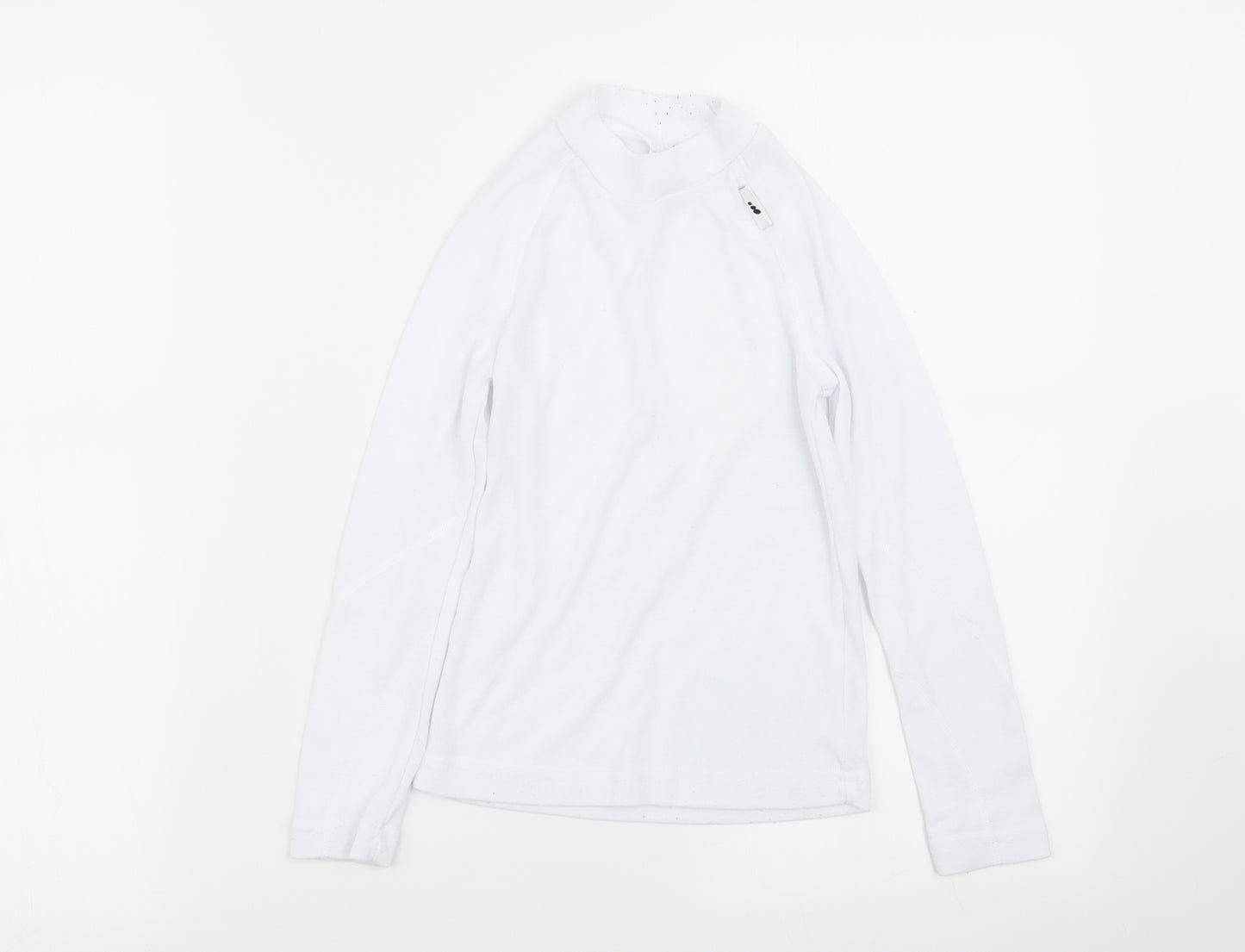 DECATHLON Boys White   Basic T-Shirt Size 8 Years