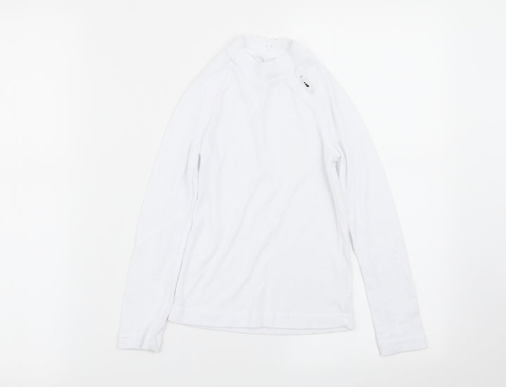 DECATHLON Boys White   Basic T-Shirt Size 8 Years