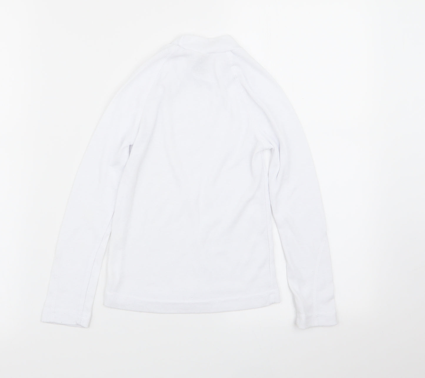 DECATHLON Boys White   Basic T-Shirt Size 8 Years