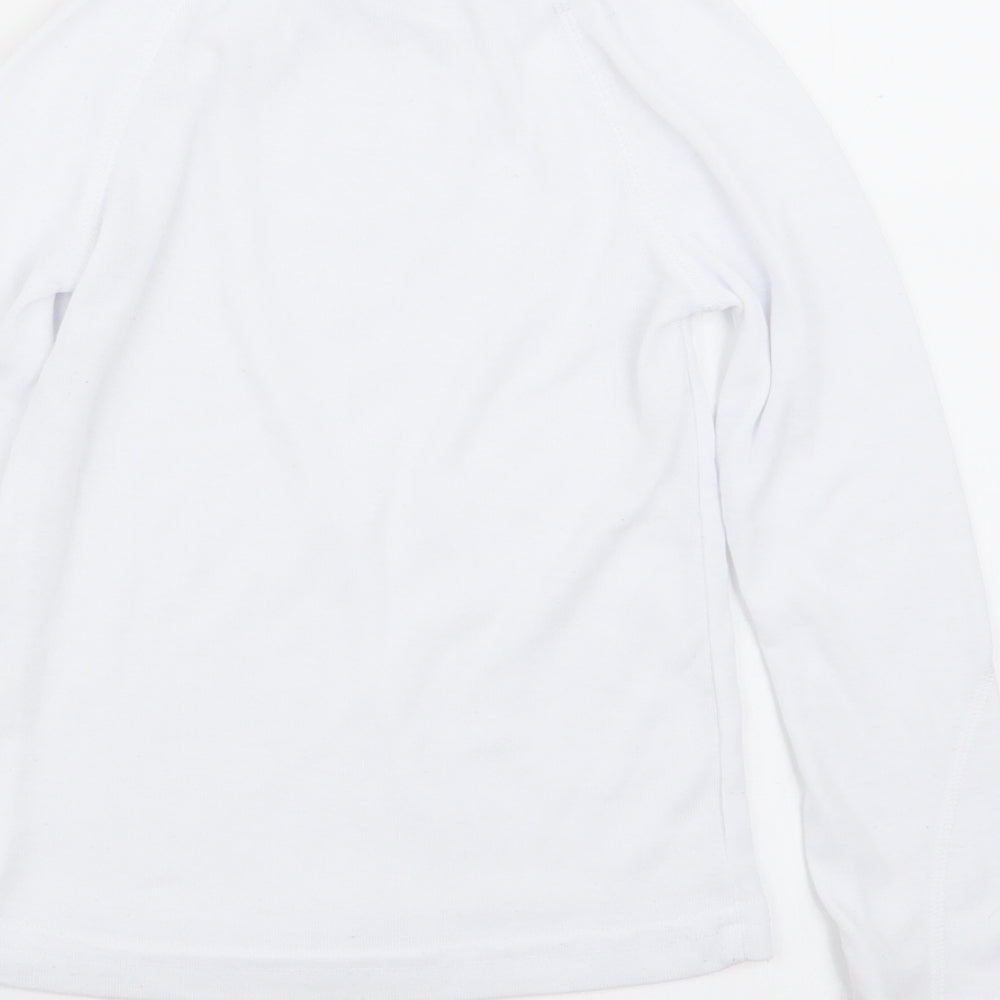 DECATHLON Boys White   Basic T-Shirt Size 8 Years