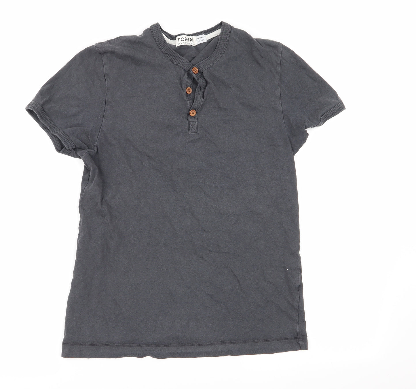 Topman Mens Grey    T-Shirt Size M