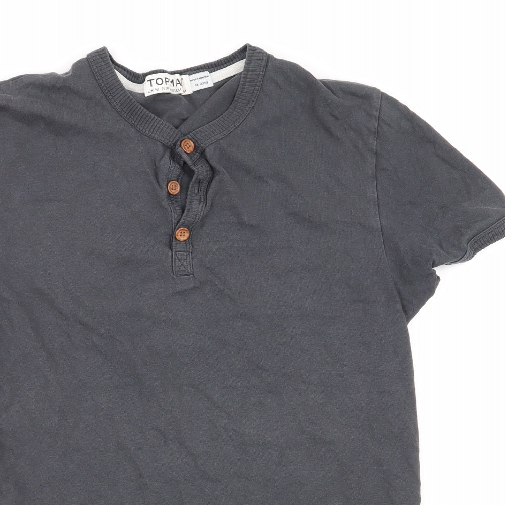 Topman Mens Grey    T-Shirt Size M