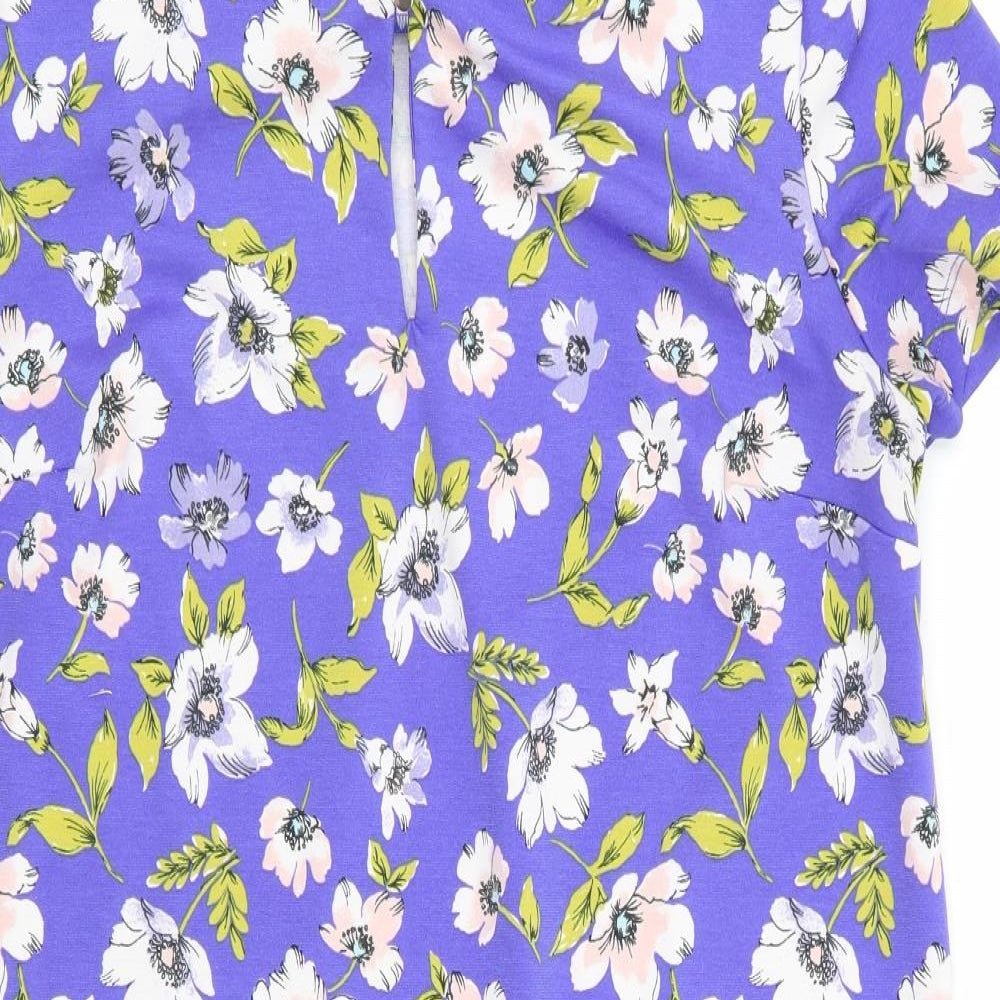 TU Womens Blue Floral  A-Line  Size 14
