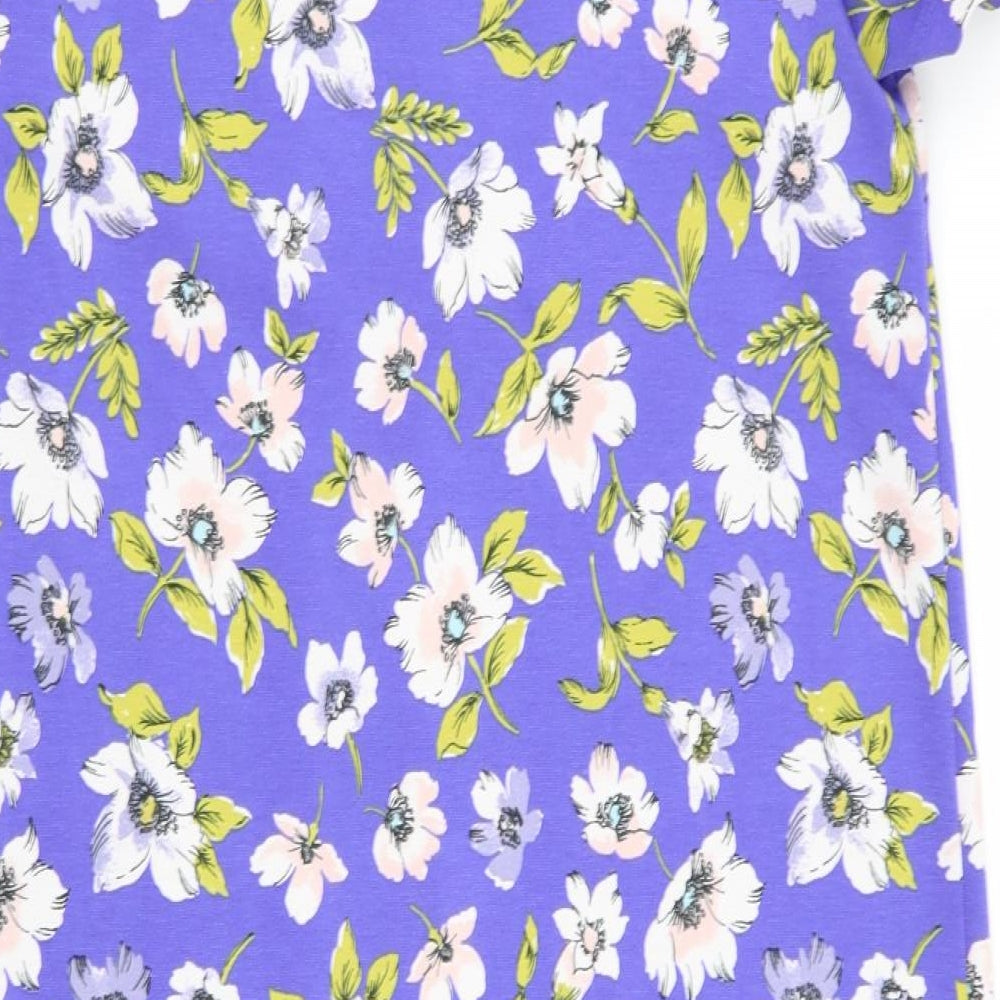 TU Womens Blue Floral  A-Line  Size 14