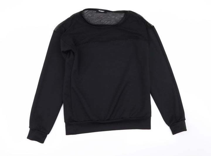 Missguided Womens Black Pullover Jumper Size 10