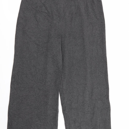 M&S Womens Grey Herringbone  Trousers  Size 16 L28 in - Stretch waistband