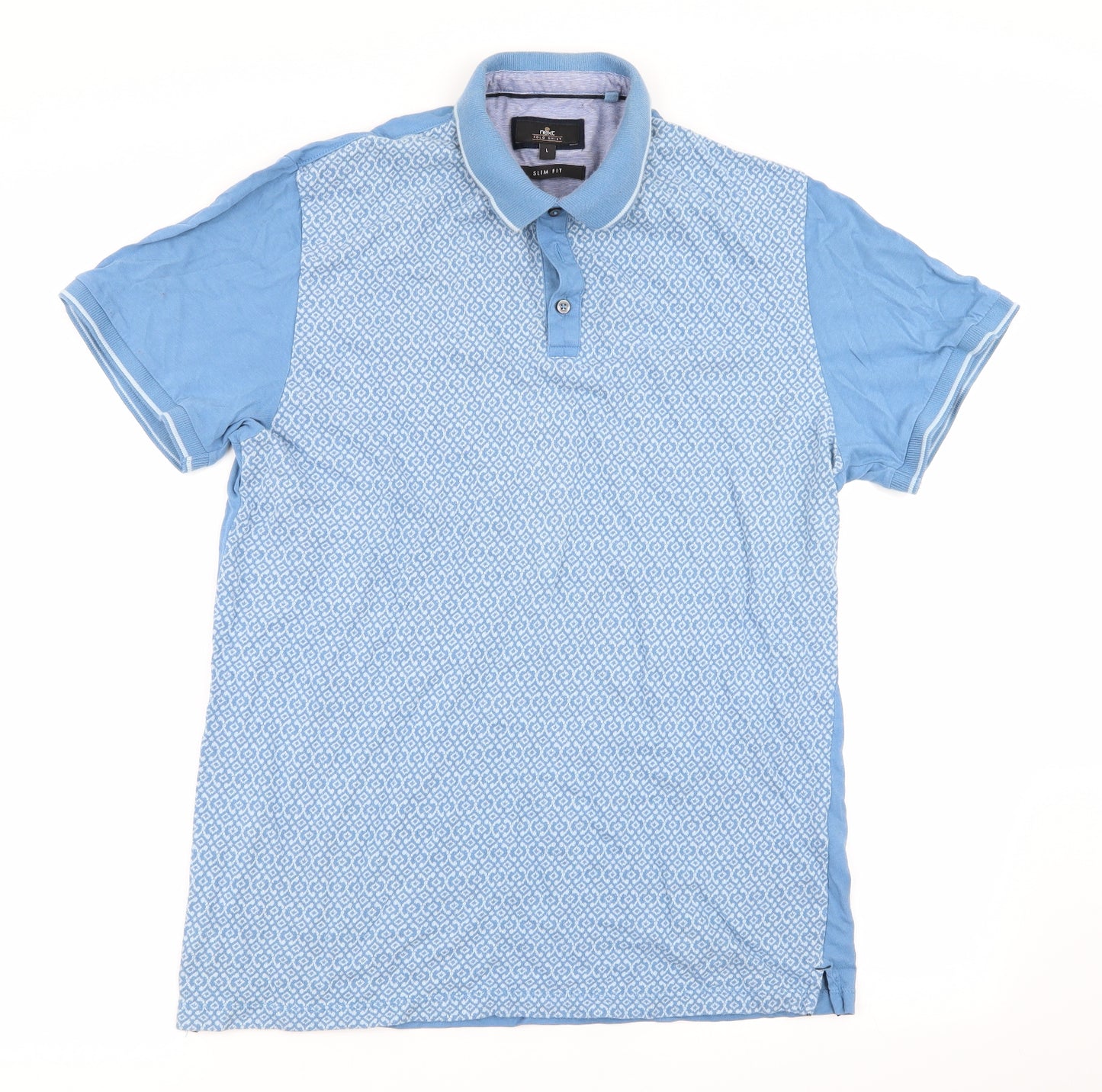 NEXT Mens Multicoloured Geometric   Polo Size L