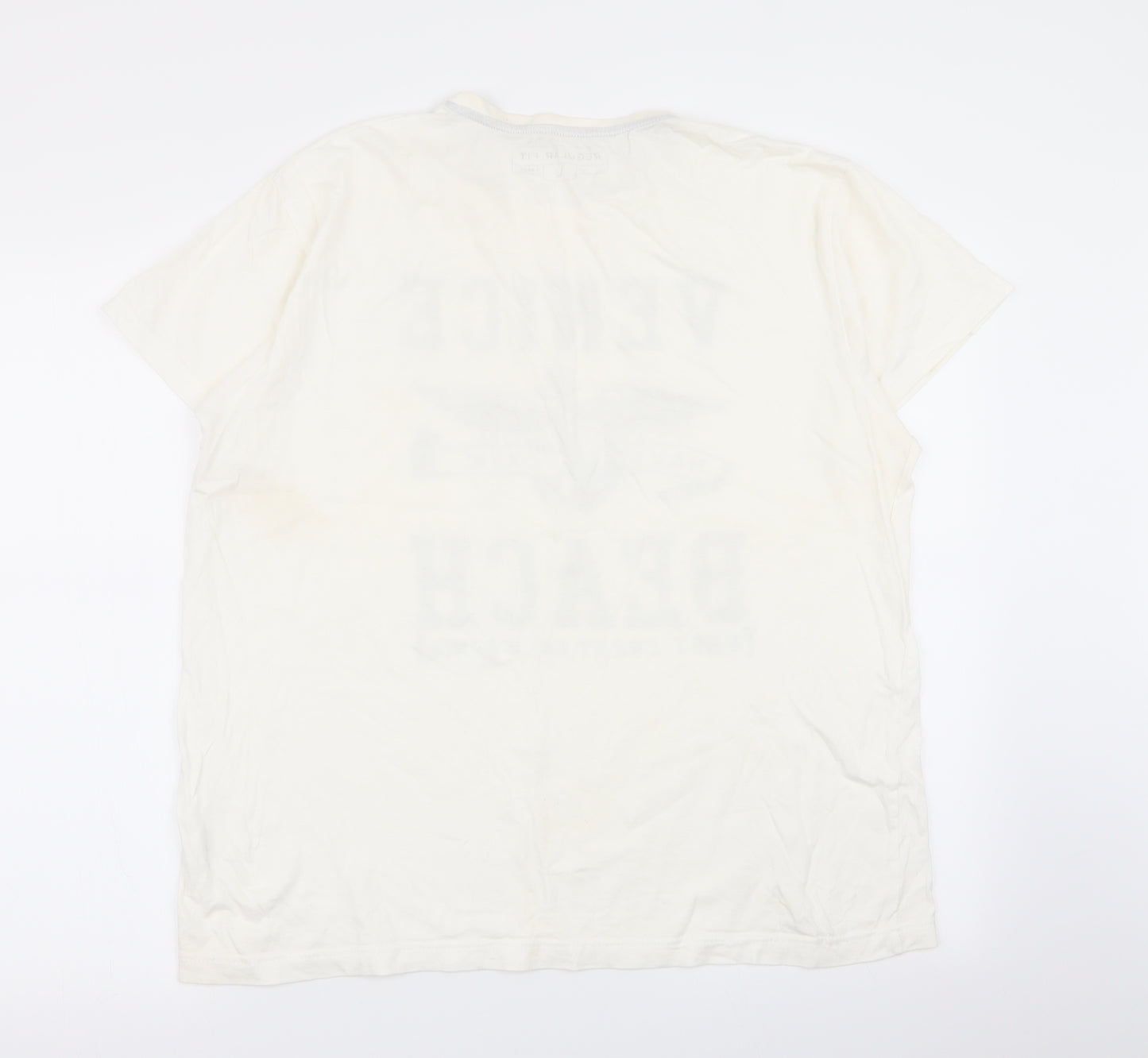 Cedar Wood State Mens White    T-Shirt Size L