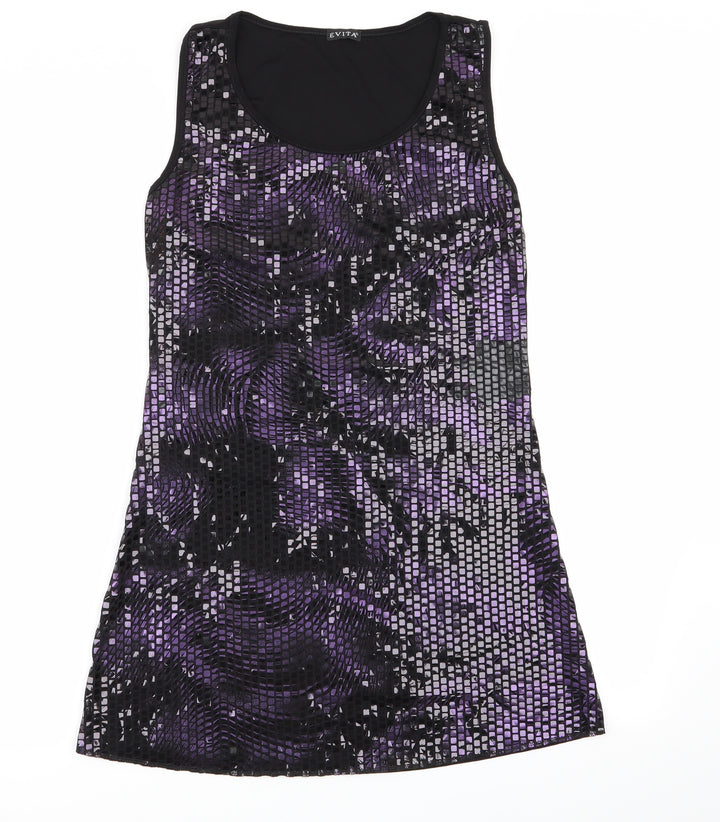 Evita Womens Multicoloured A-Line Size 14