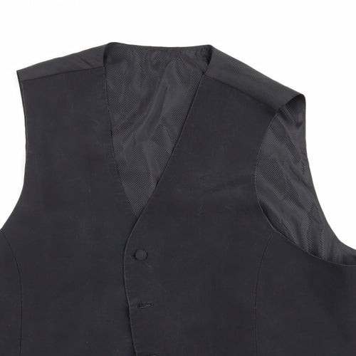 NEXT Mens Black   Jacket Suit Waistcoat Size 46