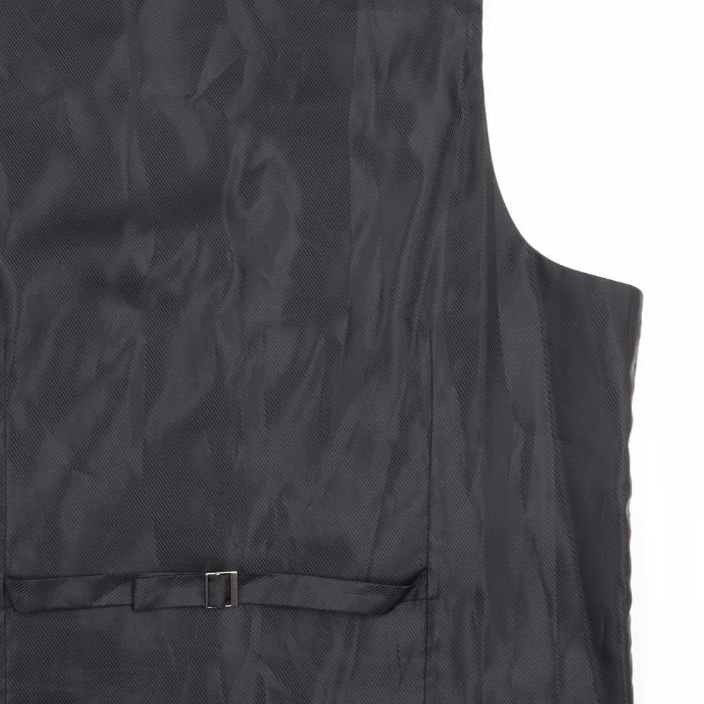 NEXT Mens Black   Jacket Suit Waistcoat Size 46