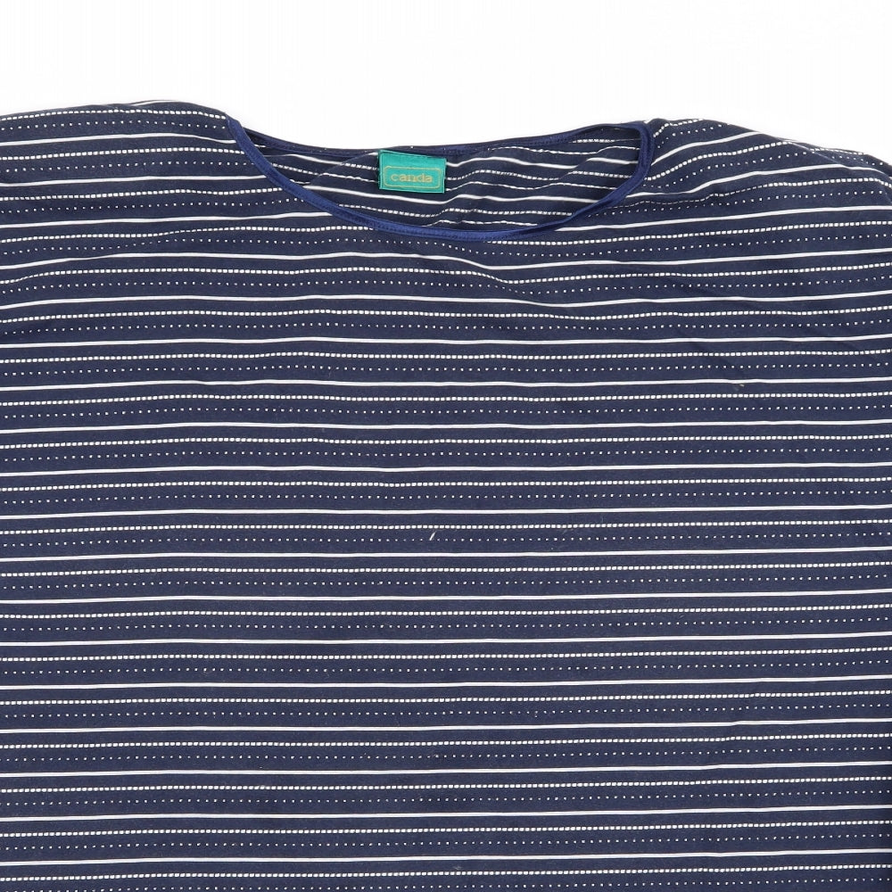 canda Womens Multicoloured Striped  Basic T-Shirt Size 18
