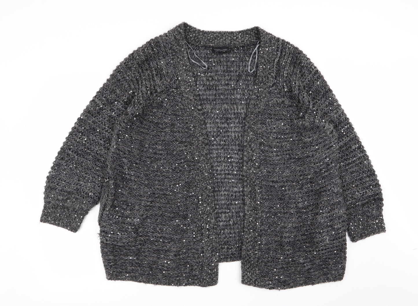 Topshop Womens Grey   Cardigan Jumper Size 10
