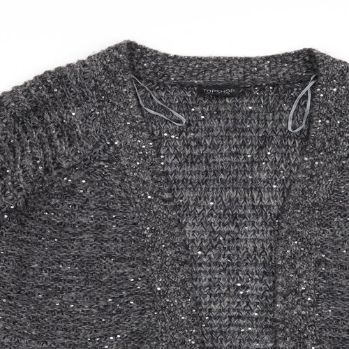Topshop Womens Grey   Cardigan Jumper Size 10
