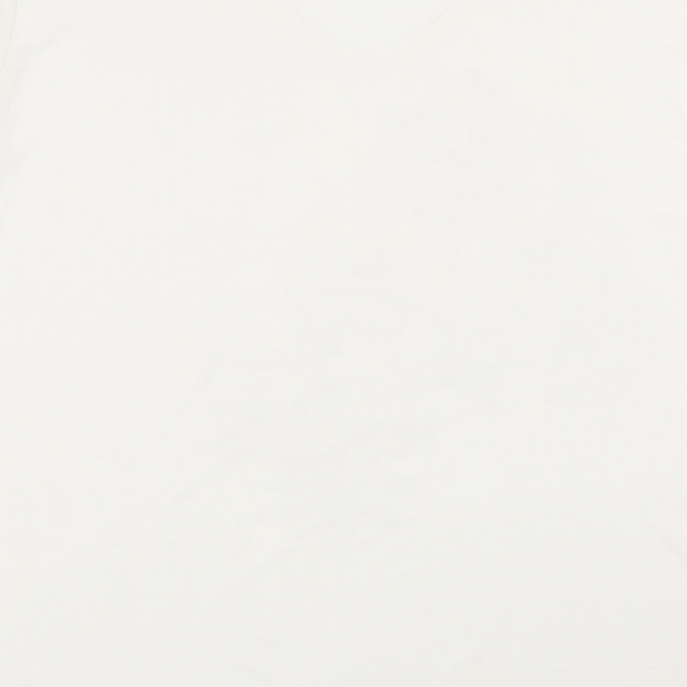 Mega Design Womens Ivory Floral  Basic T-Shirt Size M  - Size M/L