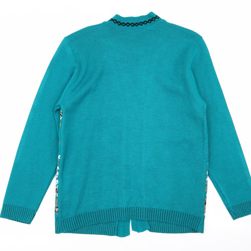 Pure & natural Womens Green Floral  Pullover Jumper Size S