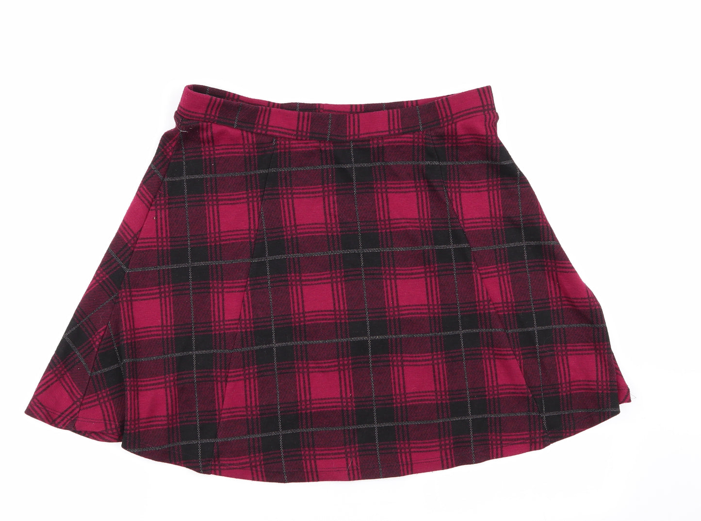 Asda George Womens Multicoloured Check  Flare Skirt Size 14  - Stretch waistband