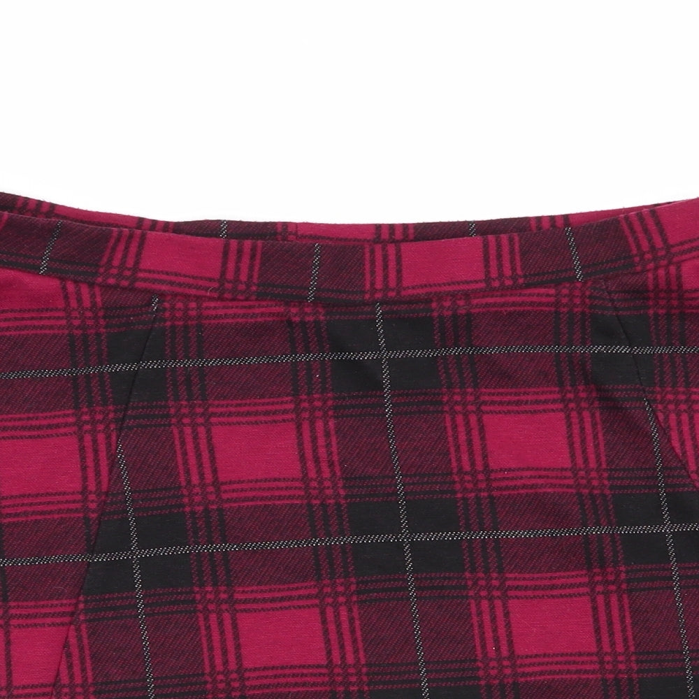 Asda George Womens Multicoloured Check  Flare Skirt Size 14  - Stretch waistband