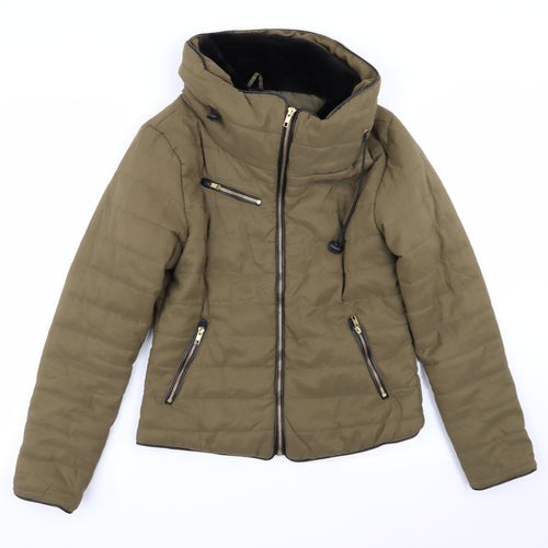 Quiz Womens Green   Puffer Jacket Coat Size 8