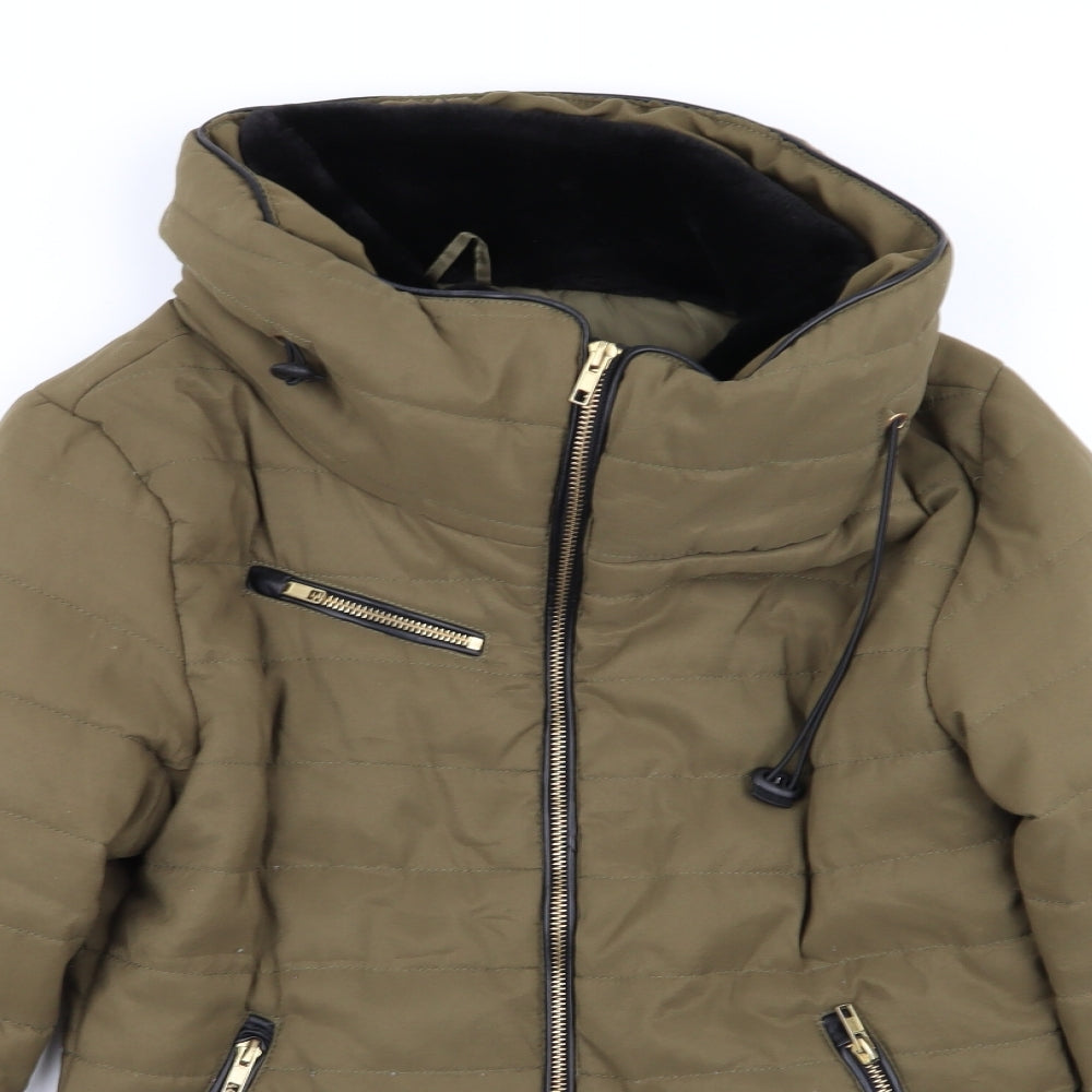 Quiz Womens Green   Puffer Jacket Coat Size 8