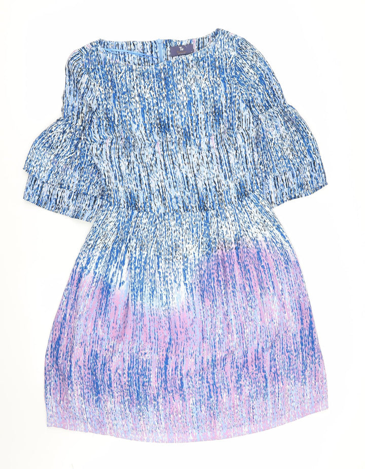 TU Womens Multicoloured Geometric Fit & Flare Size 8