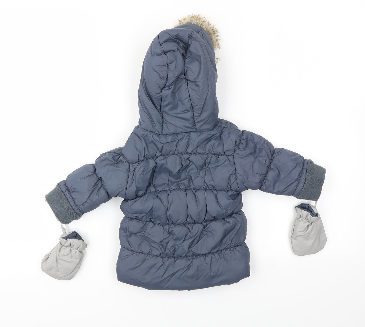 Vertbaudet Boys Blue   Basic Coat Coat Size 9-12 Months