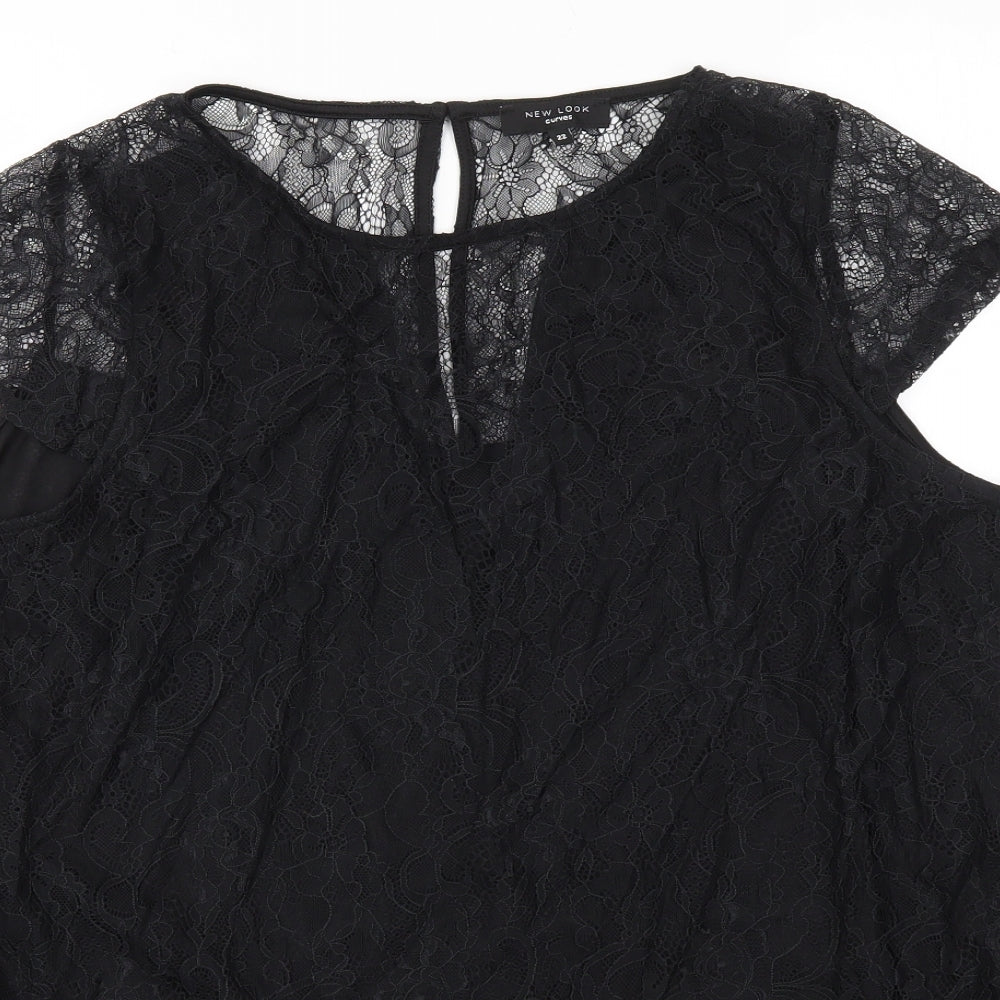 New Look Womens Black   Basic T-Shirt Size 22