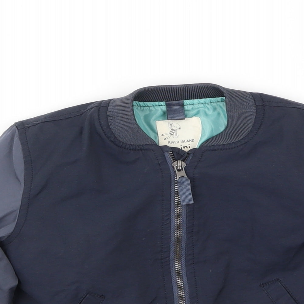 RIVER ISLAND  Boys Blue   Basic Jacket Coat Size 2-3 Years