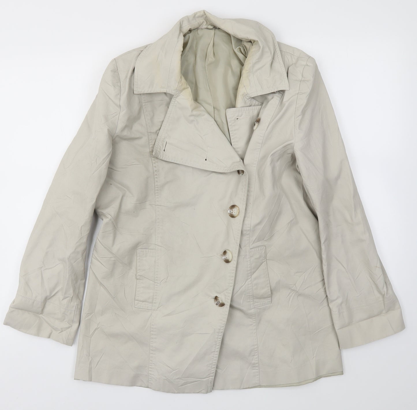 Austin Reed Womens Ivory   Jacket Coat Size 14