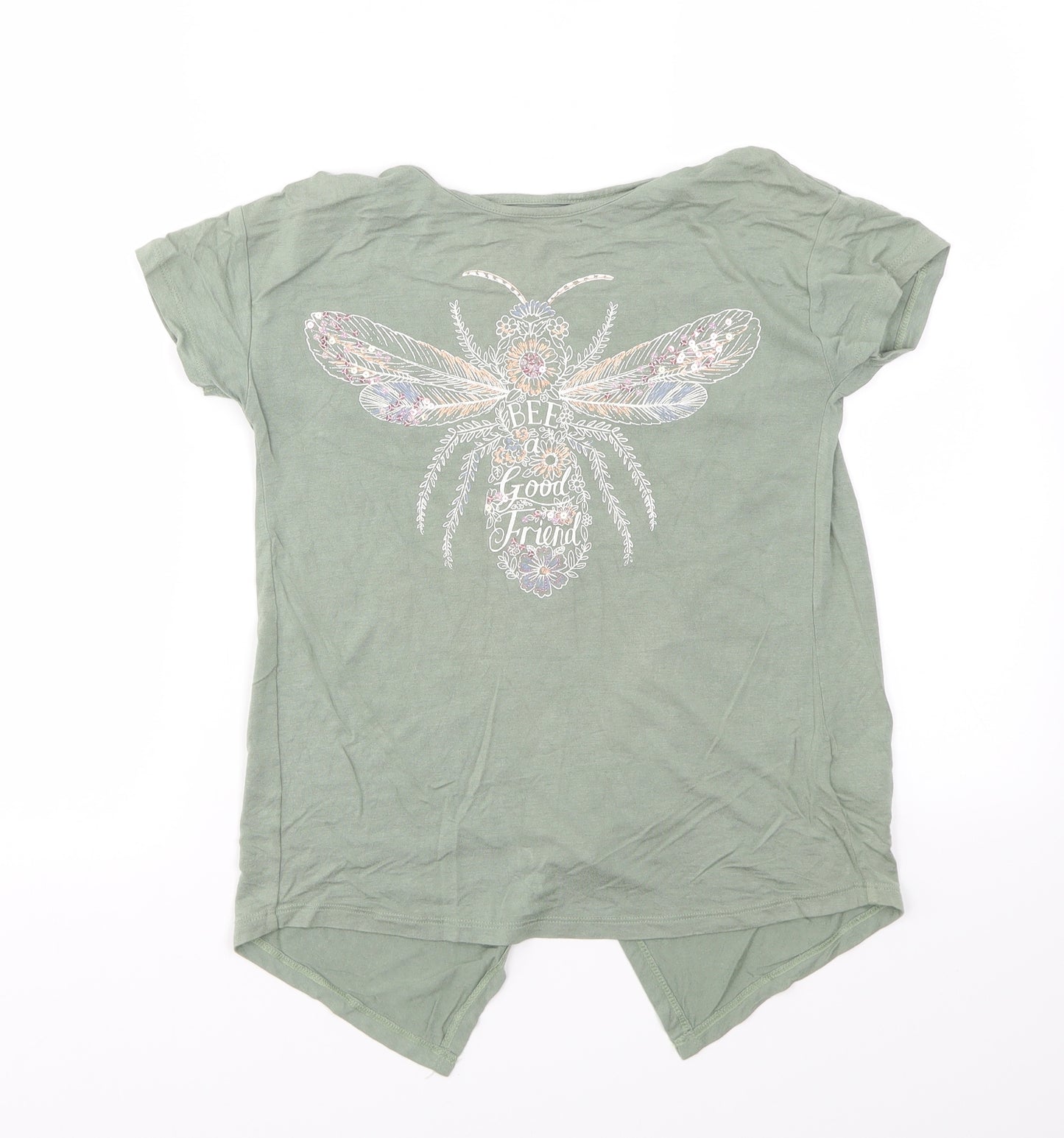 TU Girls Green   Basic T-Shirt Size 11 Years