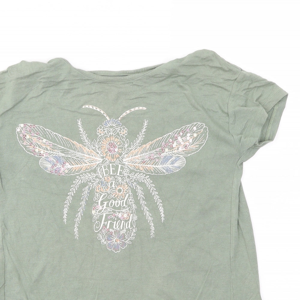 TU Girls Green   Basic T-Shirt Size 11 Years