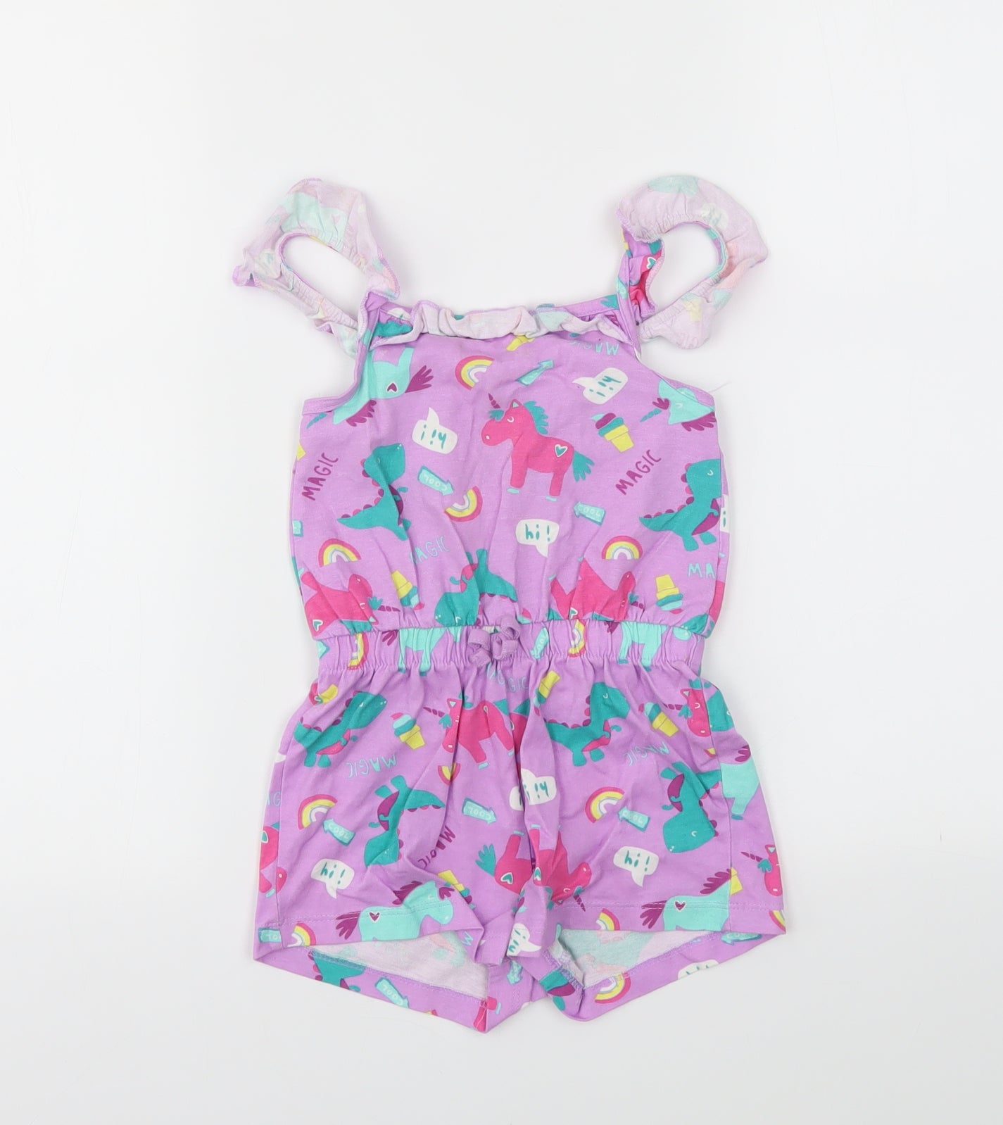George Girls Multicoloured Animal Print  Playsuit One-Piece Size 2-3 Years