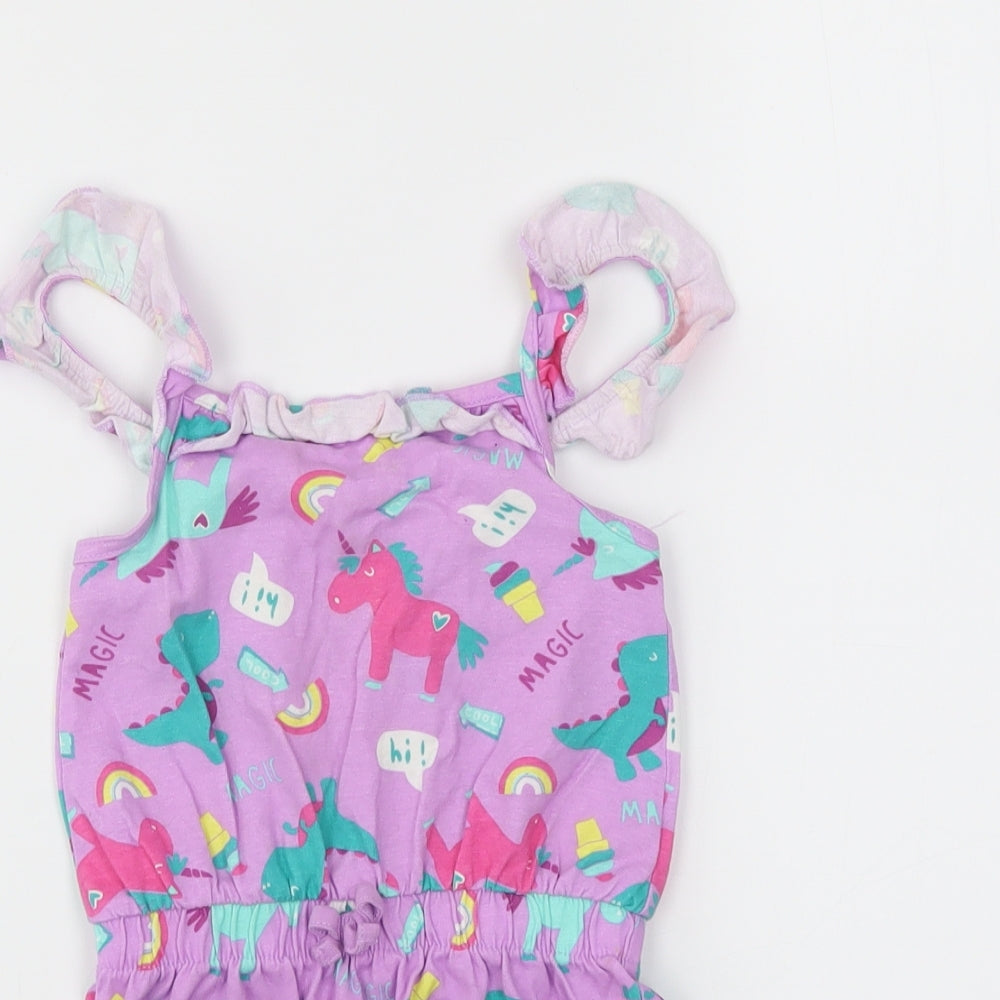 George Girls Multicoloured Animal Print  Playsuit One-Piece Size 2-3 Years