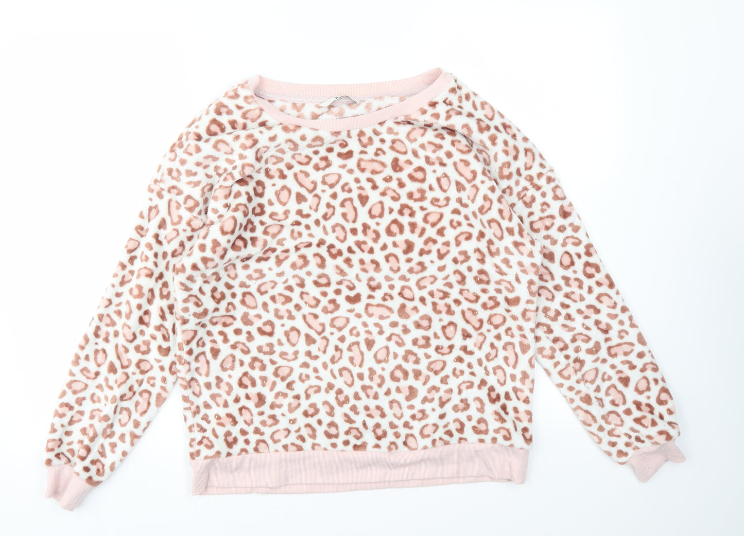 TU Womens Multicoloured Animal Print  Top Pyjama Top Size 12