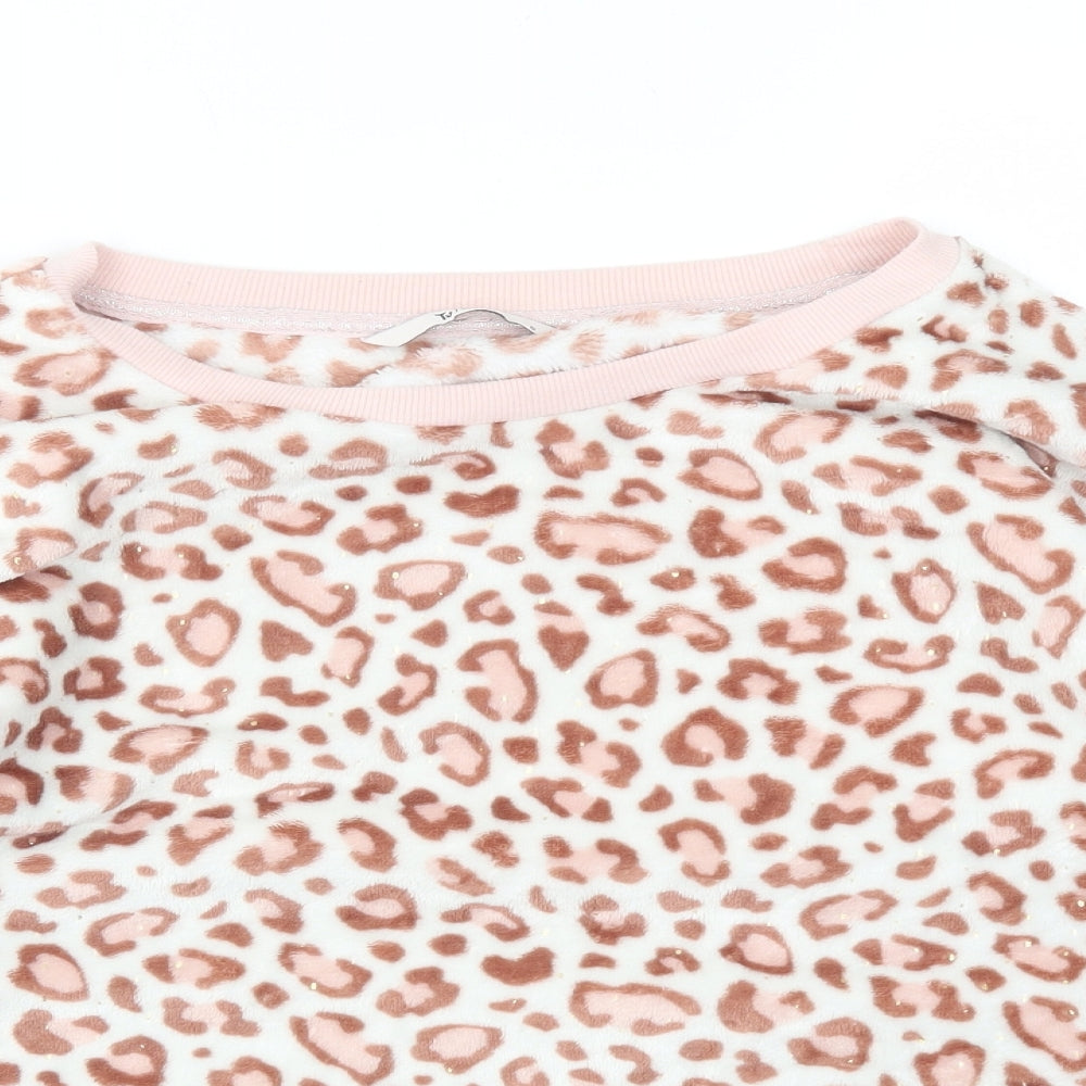 TU Womens Multicoloured Animal Print  Top Pyjama Top Size 12
