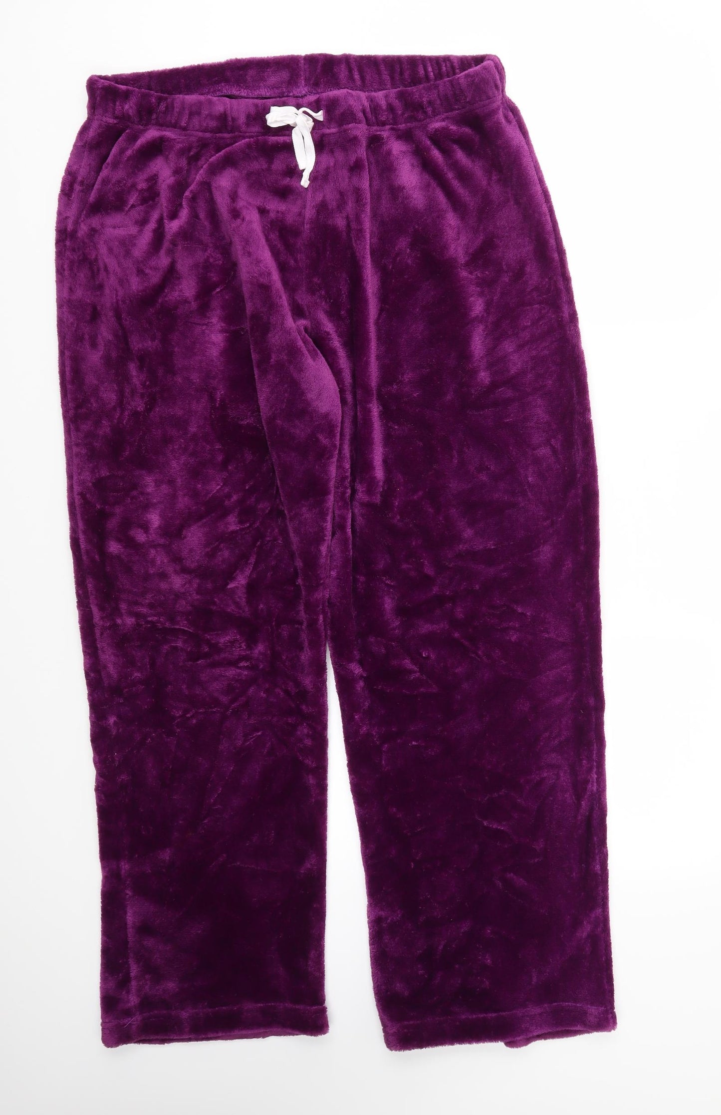 W Womens Purple   Jogger Trousers Size XL L30 in - stretch waistband