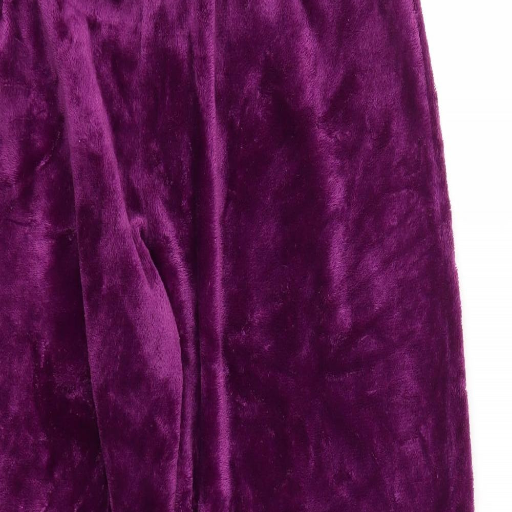 W Womens Purple   Jogger Trousers Size XL L30 in - stretch waistband