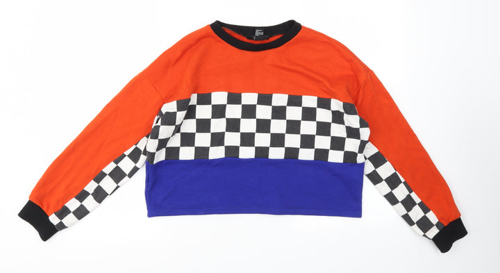FOREVER 21 Womens Multicoloured Geometric Pullover Jumper Size S