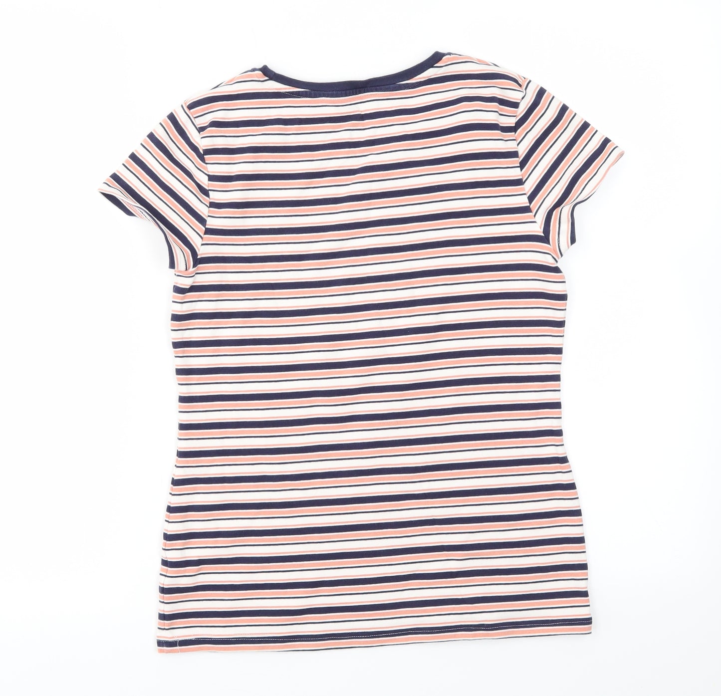 Nutmeg Womens Multicoloured Striped  Basic T-Shirt Size 14