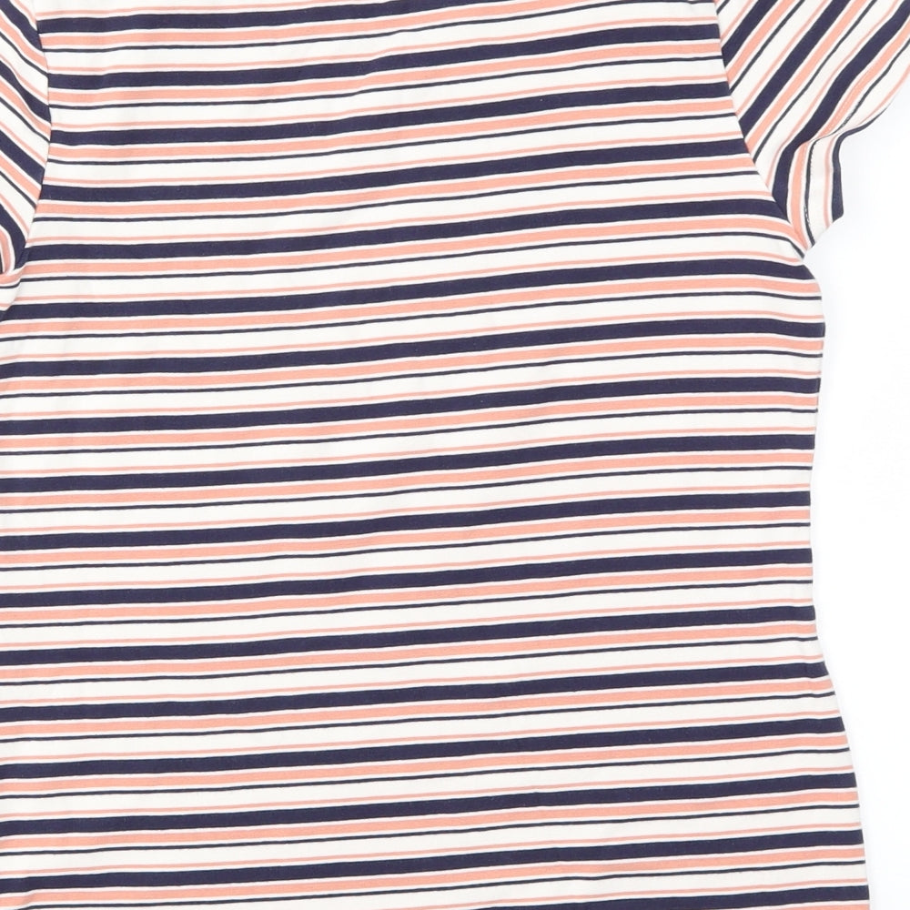 Nutmeg Womens Multicoloured Striped  Basic T-Shirt Size 14