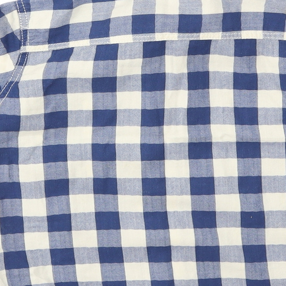 Nutmeg Boys Blue Check  Basic T-Shirt Size 3-4 Years