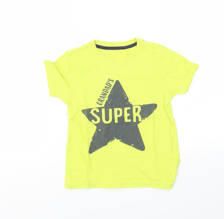 George Boys Yellow   Basic T-Shirt Size 3-4 Years