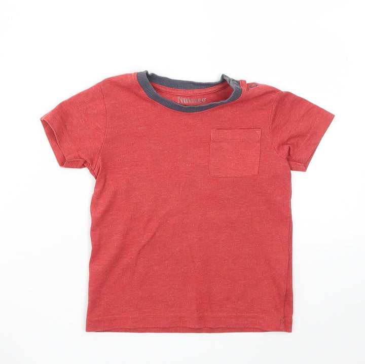 Nutmeg Boys Red   Basic T-Shirt Size 2-3 Years