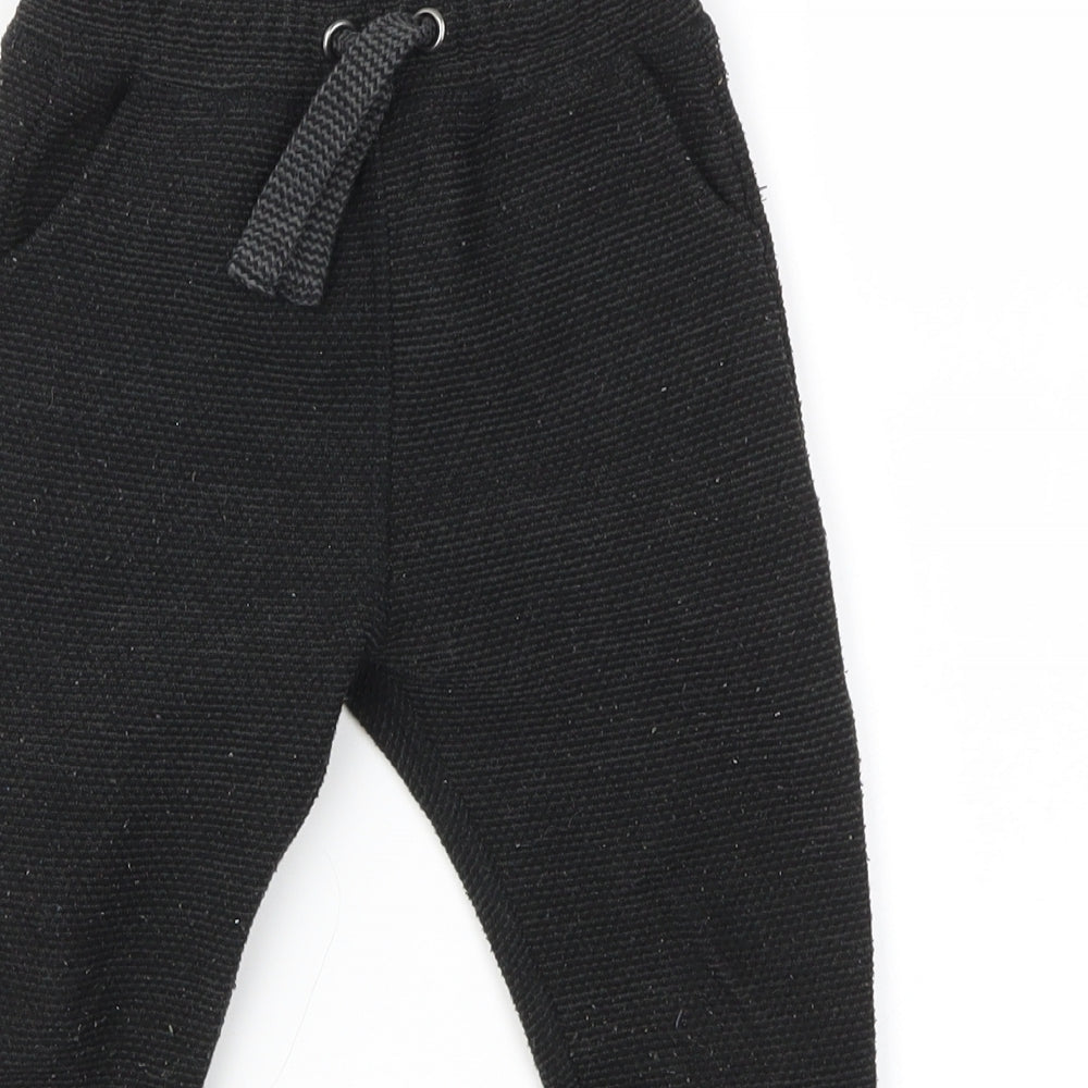 TU Boys Black   Jogger Trousers Size 2-3 Years
