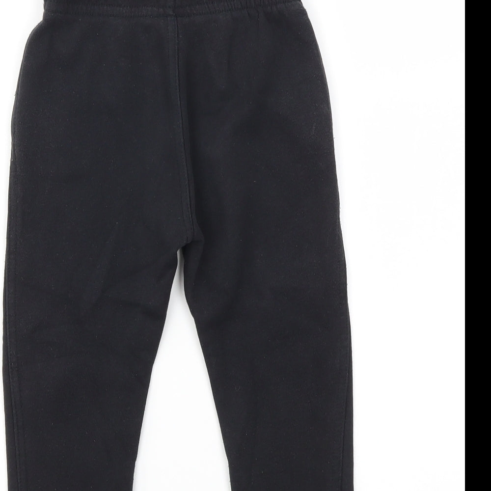 F&F Boys Black   Jogger Trousers Size 2-3 Years