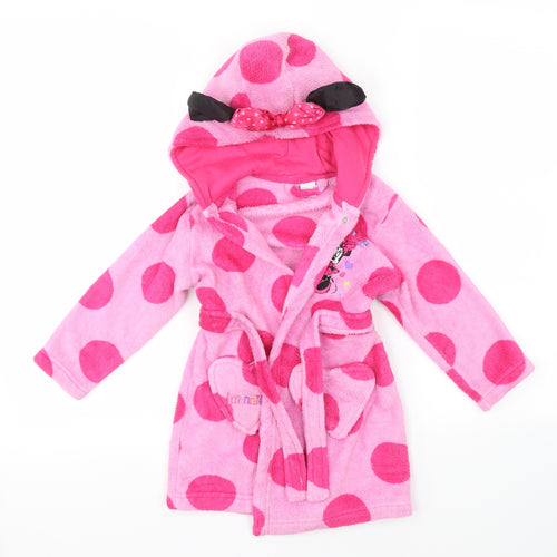 MINI MOUSE Girls Pink Animal Print  Cami Gown Size 18-24 Months