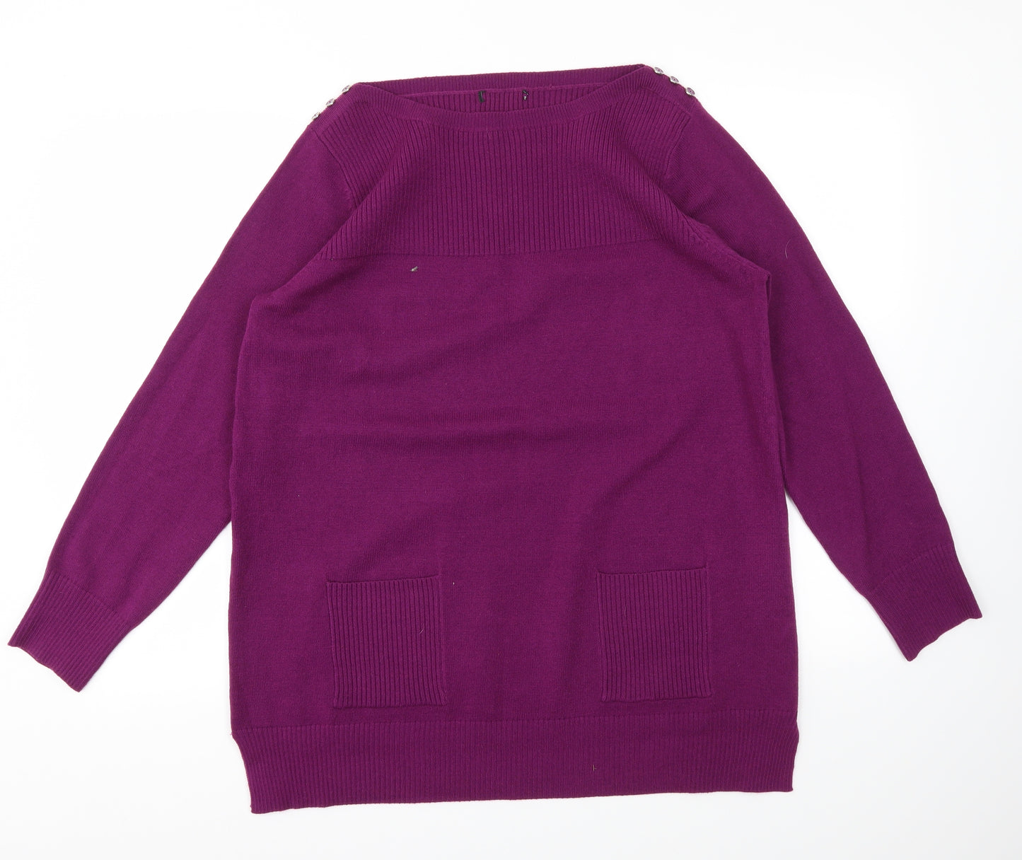 M&Co Womens Purple   Pullover Jumper Size 16