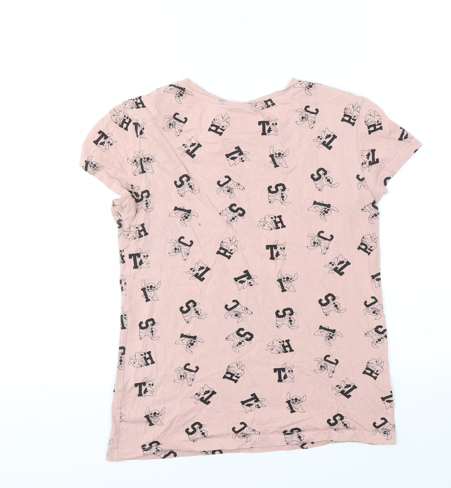 Primark Womens Pink Animal Print  Basic T-Shirt Size 2XS