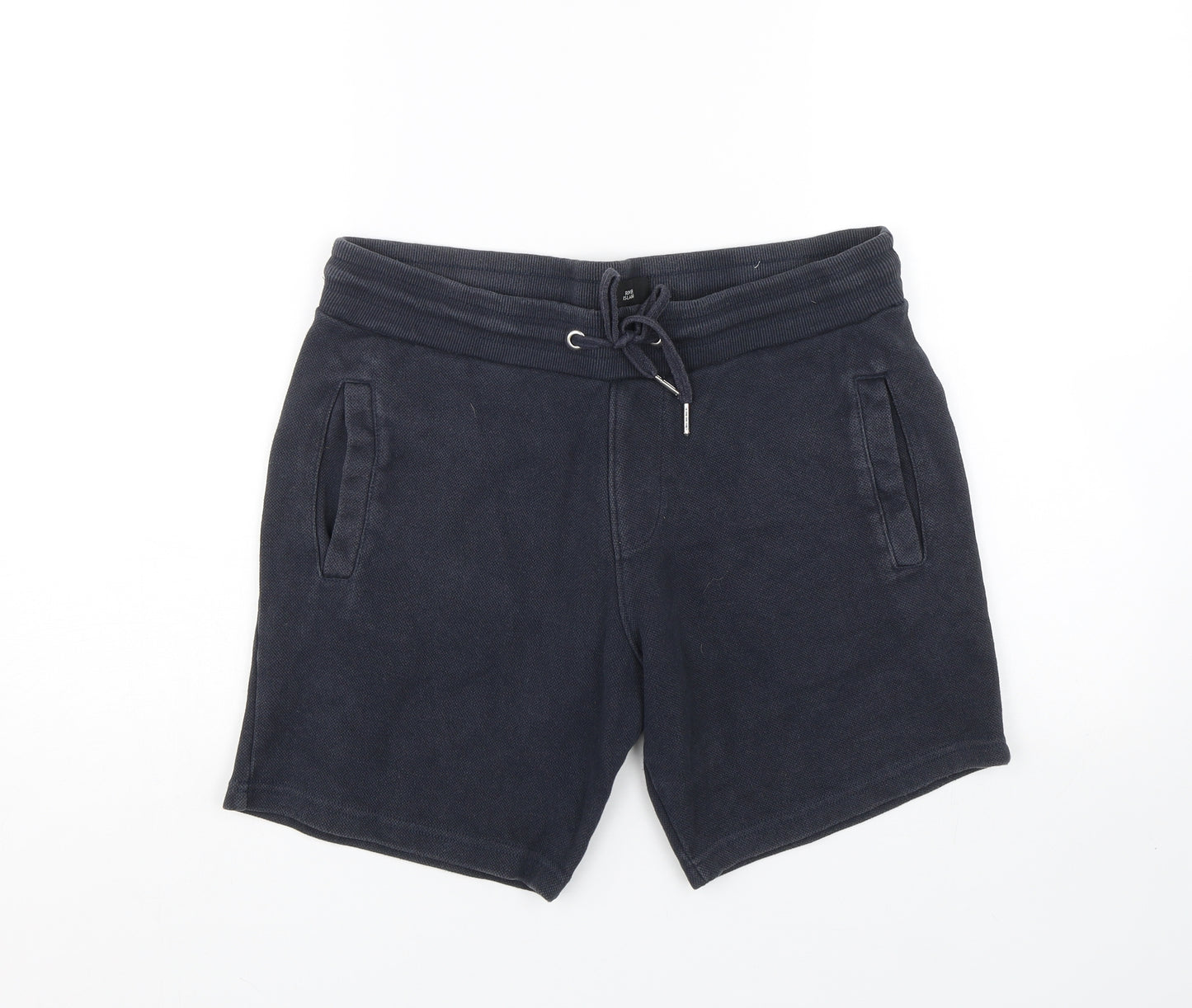 River Island Mens Blue   Sweat Shorts Size M
